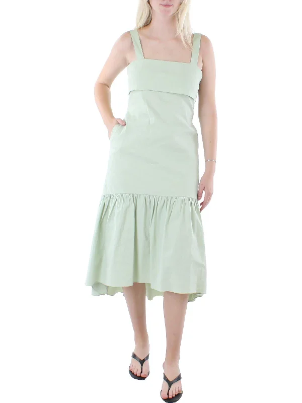 Stupidly Low Prices Womens Linen Long Midi Dress Elegant Details