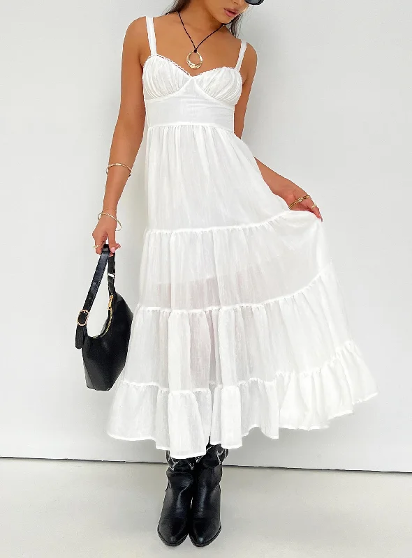 Special Offer For You Joella Midi Dress White Summer Fashion