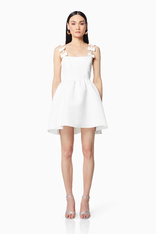 Massive Selection Sale Enchantment Mini Dress In White Minimalist Office - Ready Style