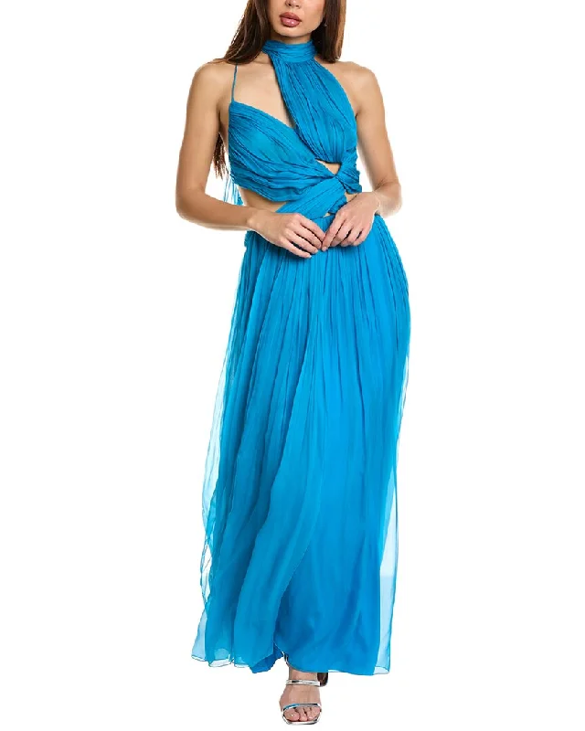 Trendy Fashion Sale Alberta Ferretti Cutout Silk Gown Elegant Ensemble