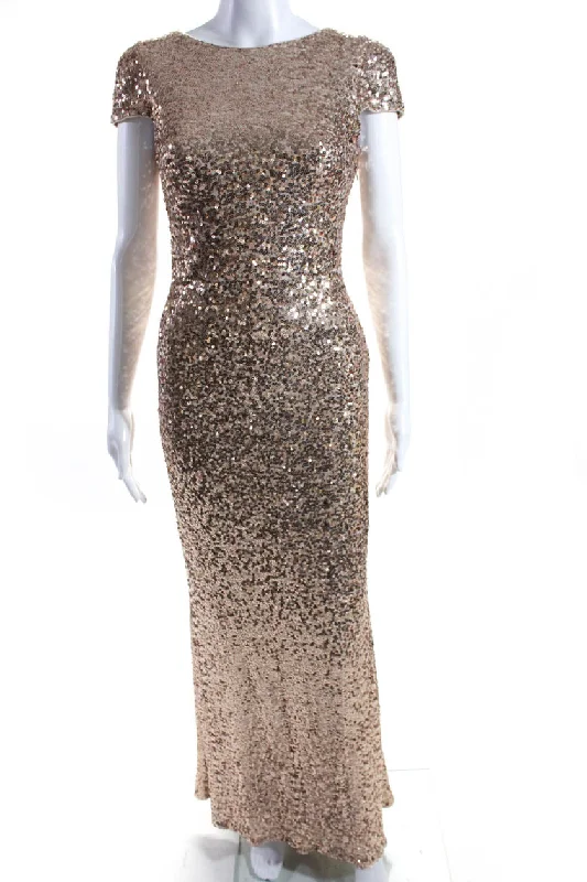 New Season Fashion Preview Sale Badgley Mischka Womens Award Winner Gown Pink Elegant Details