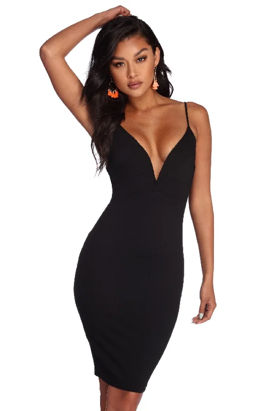 Limited Time Offer Get The Ponte Midi Dress Subtle Sophistication