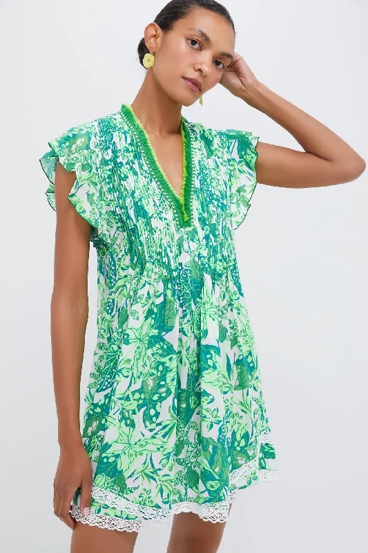 Special Offers, Don't Miss Green Jengel Sasha Mini Dress Dreamy Draping