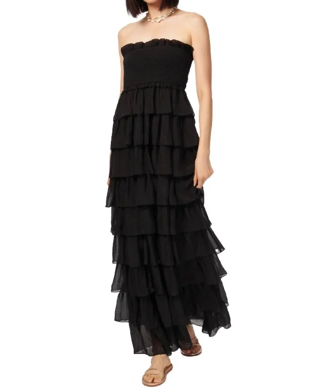 Best-Sellers Stella Chiffon Gown In Black Effortless Comfort