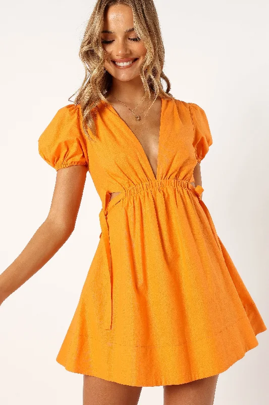 Clearance Sale, All Cheap Sachie Cut Out Mini Dress - Orange Graceful Movement