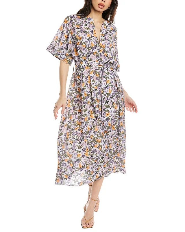 Unbeatable Deals Vince Floral Midi Dress Summer Fashion