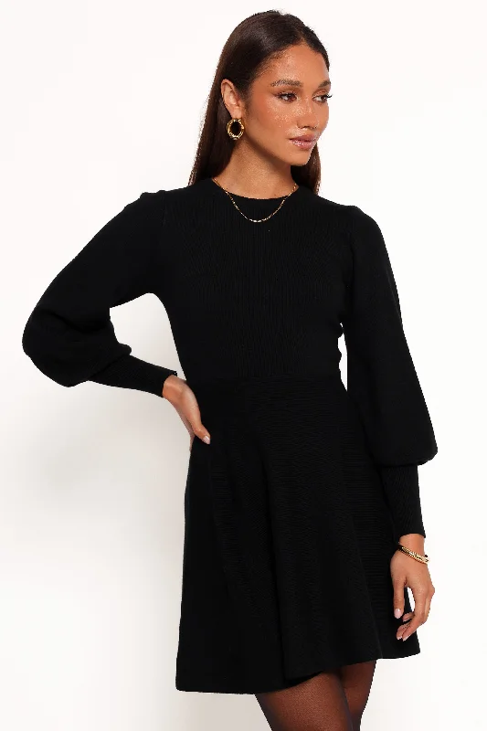 Fashion Forward, Function First Gigi Long Sleeve Mini Dress - Black Feminine Allure