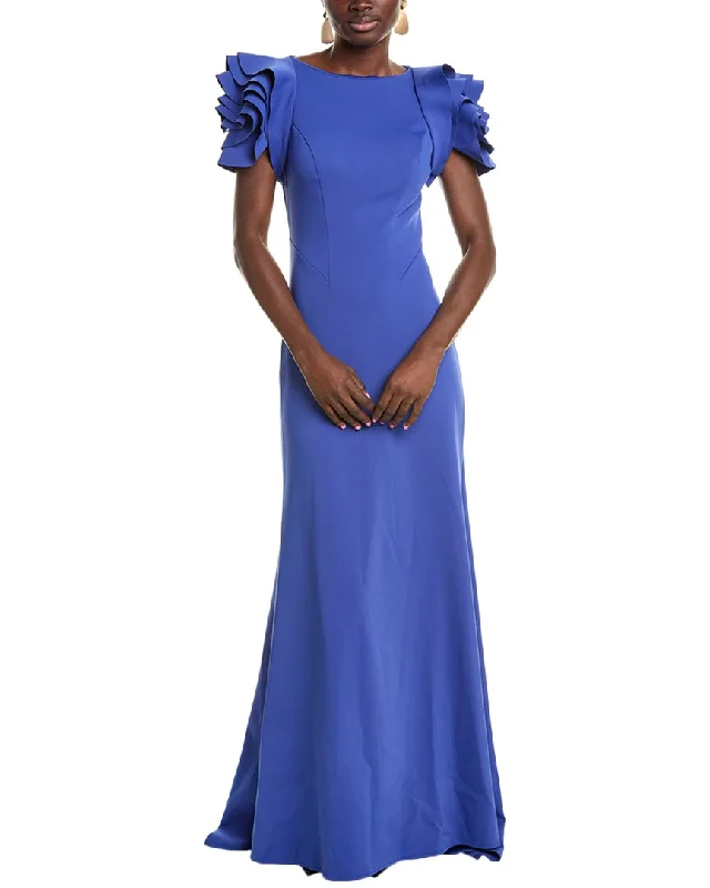 Discover Promotions Rene Ruiz Rosette Sleeve Gown Modern Glamour