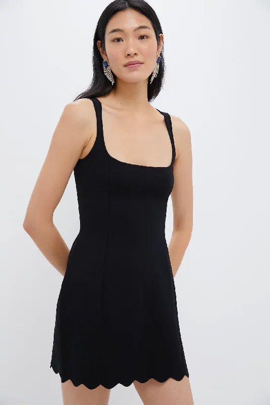 Huge Discounts This Week Black Fia Crepe Mini Dress Classic Timeless Elegant Style