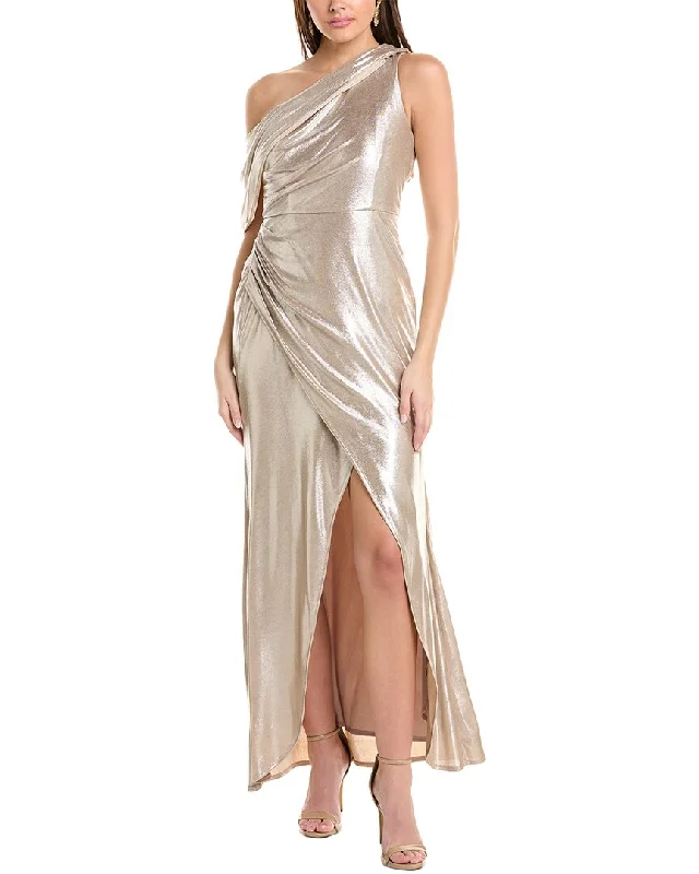 Elevated Casual Discounts Taylor Slinky Foil Gown Refined Look