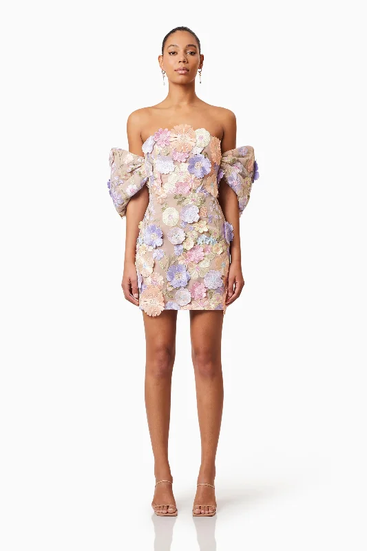 Laid-Back Fashion Offers Perry Embellished Mini Dress in Purple Modern Romance