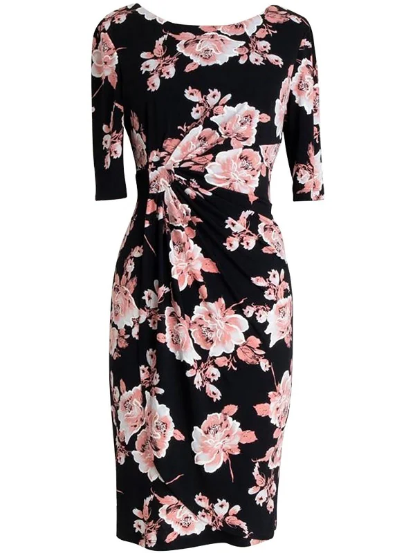 Best Sellers Womens Floral Mini Sheath Dress Save on Classic Elegant Styles