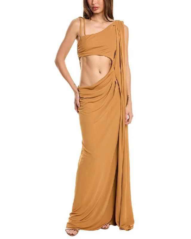 Buy More, Save More Alberta Ferretti Draped Gown Effortless Sophistication