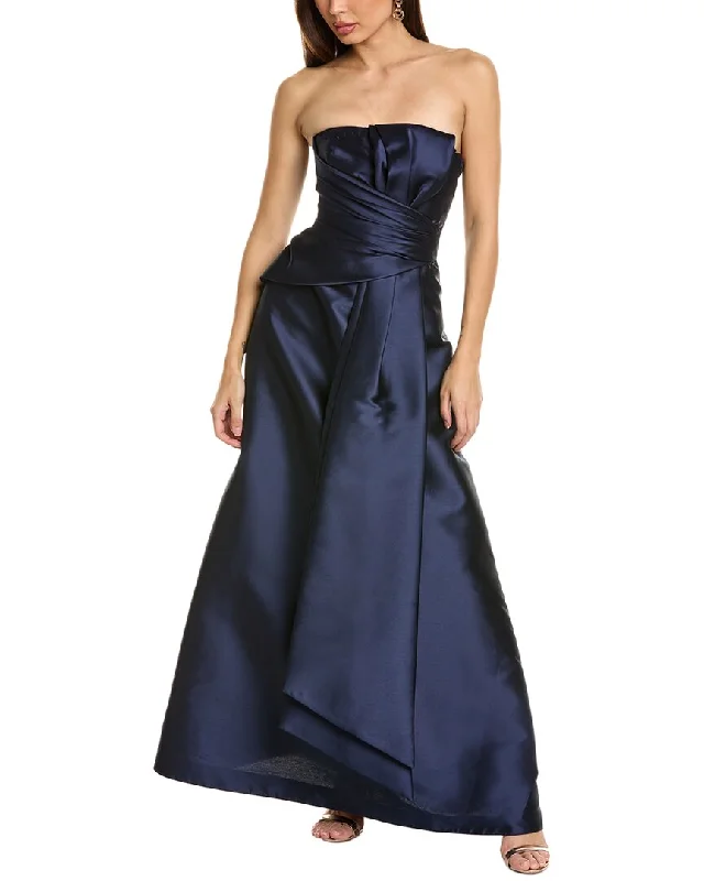 Hot Deals Alberta Ferretti Silk-Blend A-Line Gown Vintage Elegance