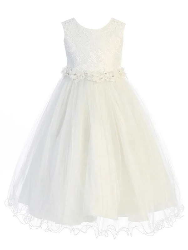 Style Without Limits Girls Ivory Lace Glitter Plus Size Junior Bridesmaid Dress 18.5-20.5 Elevated Style