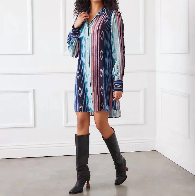 Flash Sale Starts Regal Girl Shirt Dress In Print Minimalist Chic