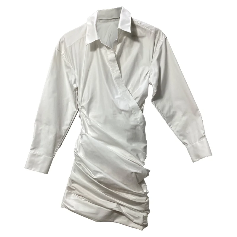 Hot Items Alexander Wang Drape Shirt Dress in White Cotton Effortless Grace