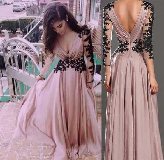 Limited Edition V-Neck Long Sleeve Lace Prom Dresses Evening Dresses cg700 Effortless Sophistication