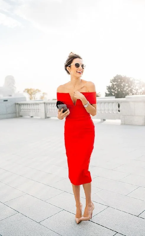 New Season Fashion Preview Sale Red Stuning Dress,V-Neck Sleeveless Party prom Dress cg2946 Soft Textures