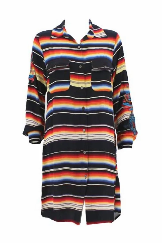 Stylish Deals Women's Sunrise Saltillo Shirt Dress In Multi Save on Classic Elegant Styles