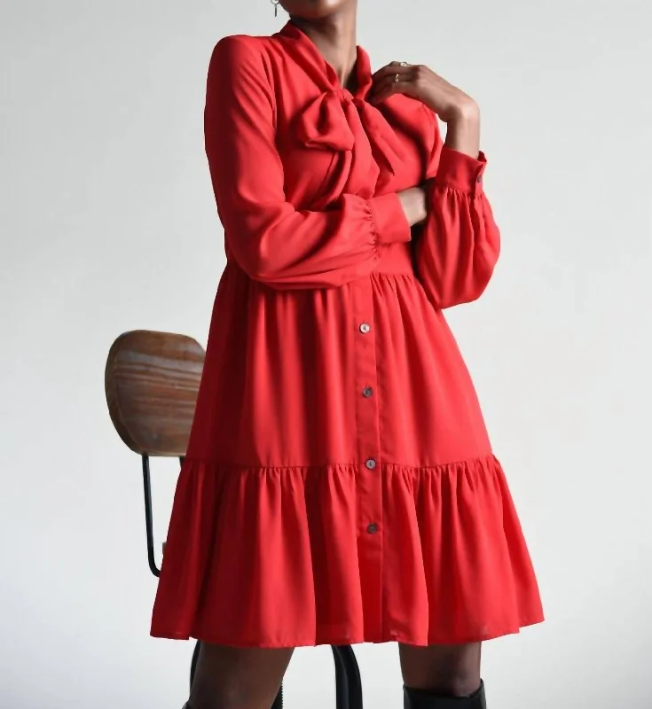 Trendy Street Style Shirt Dress In Red Grab Romantic Date - Night Styles Now