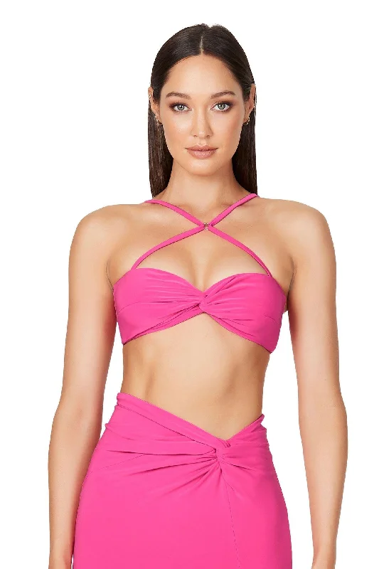 Fresh Styles, Fresh Deals Nookie Jewel Crop - Neon Pink Vintage Charm