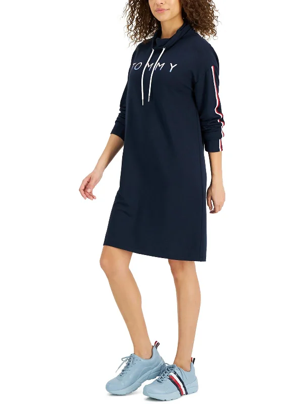 Crazy Discounts, Hurry Up Womens Above Knee Drawstring Sweatshirt Dress Graceful Drape