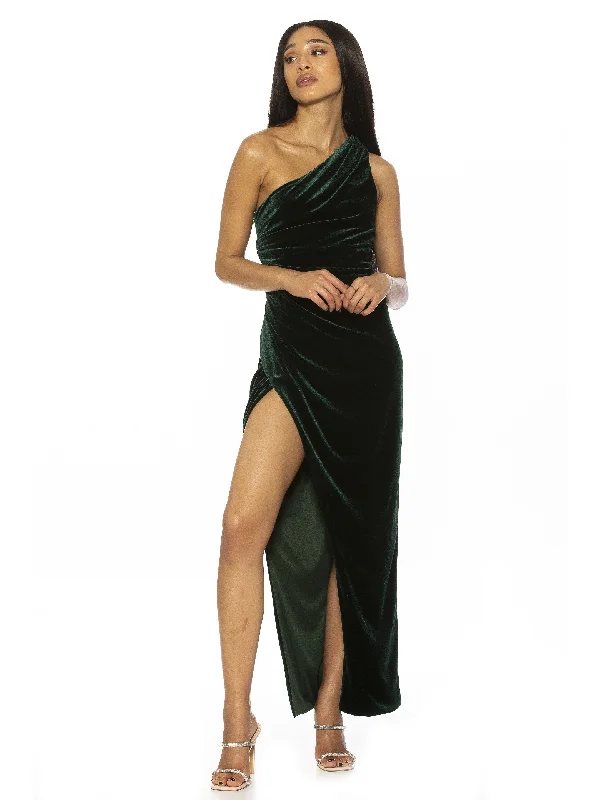 Evening Elegance Alessi Velvet Gown Y2K Nostalgic Fashion Look