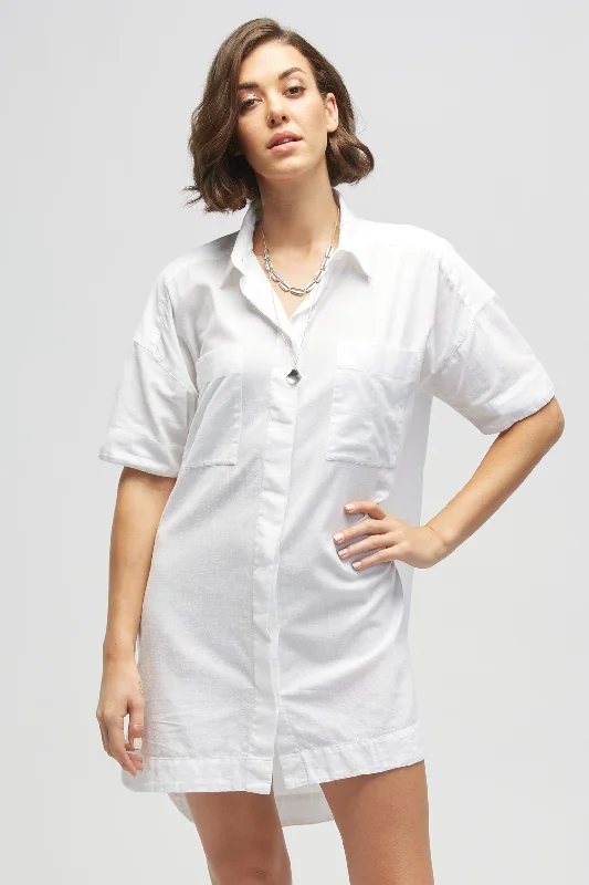 Hot Styles Patch Pocket Shirt Dress Fashion-Forward Style