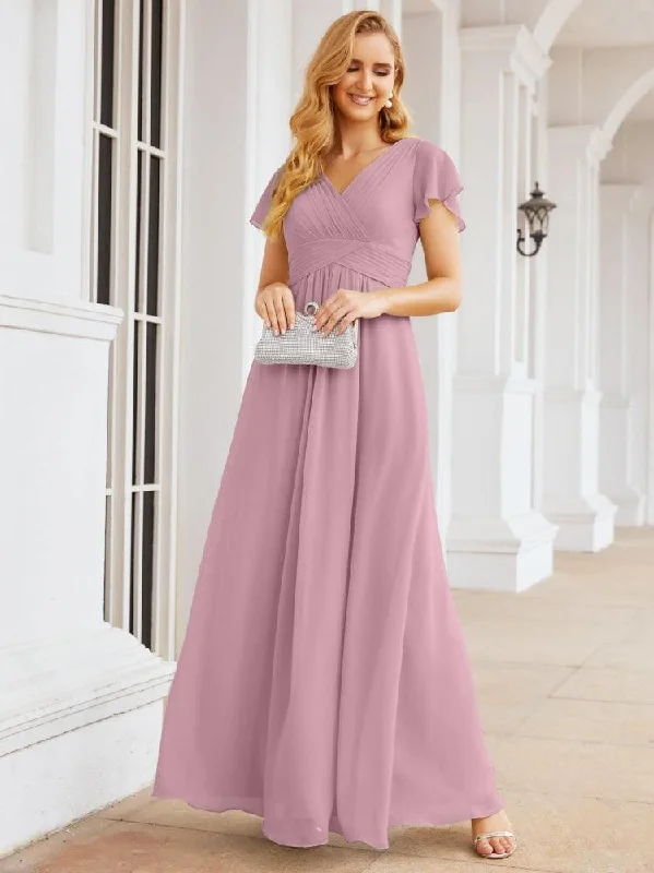 Trend Forward Threads Numbersea Formal Prom Gowns for Mother of The Bride Cap Sleeves Bridesmaid Dress 28047 Urban Sophistication