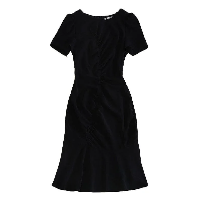 Vintage-Modern Style Offers Little Black Bodycon Mermaid Dress Artful Design