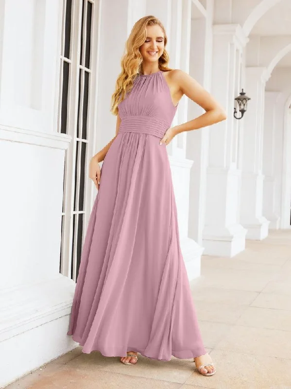 Classic Chic Deals Numbersea Keyhole Bridesmaid Dresses Sleeveless Formal Evening Party Prom Gowns 28043 Dreamy Draping