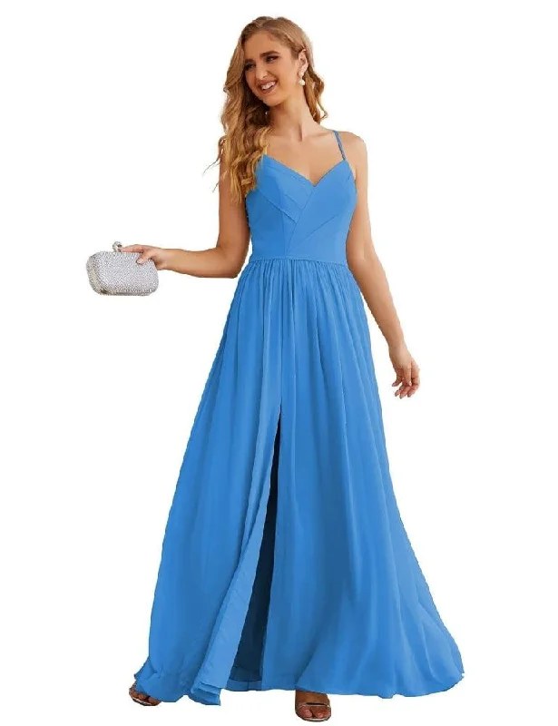 Laid-Back Fashion Offers Numbersea Spaghetti Strap Bridesmaid Dresses Long Formal Party Prom Gowns 28060 Nordic Minimalist Home Look