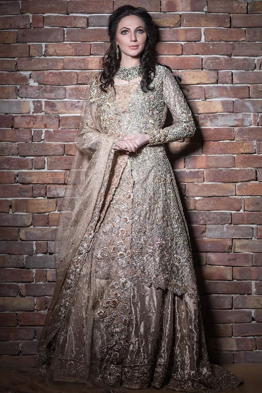 Chic Style, Always In Vogue Elegant Pakistani bridal lehnga outfit in copper color # B3315 Flash Sale