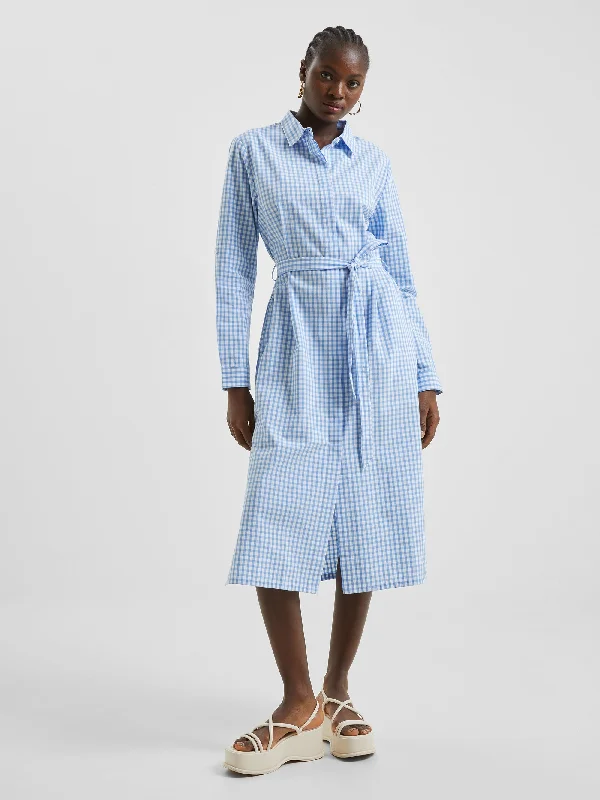 Shop Sales Gingham Button-Through Shirt Dress Hollywood Glam Award - Show Style