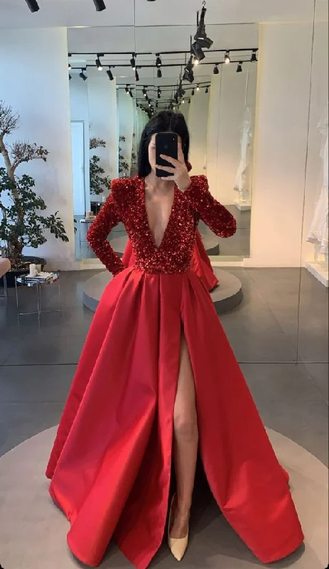 Fashion Sale long prom dress Evening Dresses With Long Sleeve long formal dress    cg22399 Casual Chic