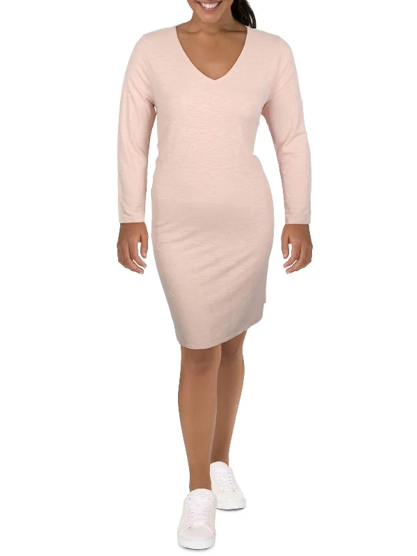 Fashion Sale Womens Slub V-Neck T-Shirt Dress Today Only