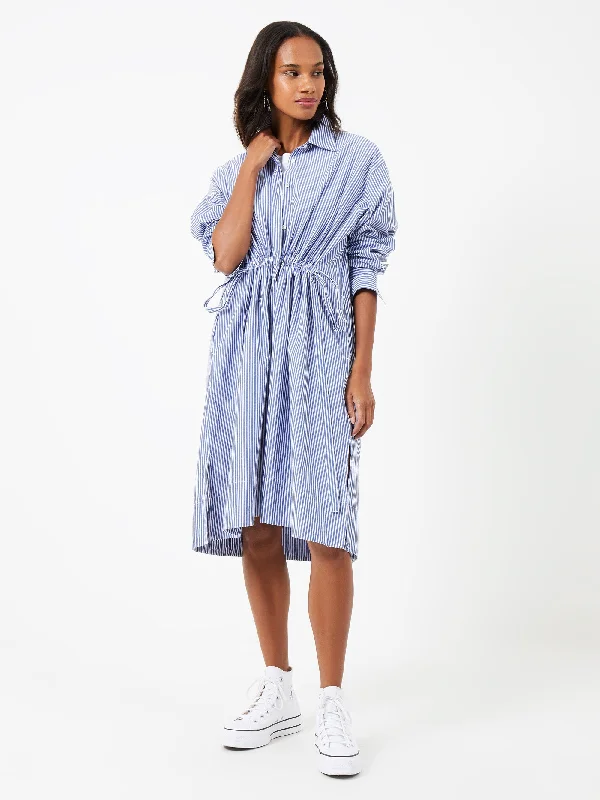 Luxe Style Discounts Rhodes Stripe Poplin Shirt Dress Dreamy Draping