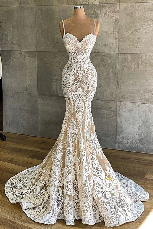 Fashion Deal Exquisite Lace Sweetheart Mermaid Gown Bridal Dress gh2406 Effortless Comfort