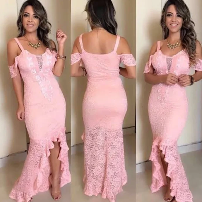 Seasonal Style Discounts lace prom dresses 2020 high neck long sleeve mermaid evening dresses pleats party dresses   cg13839 Minimalist Chic