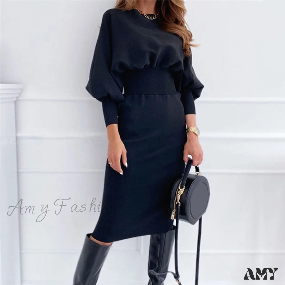 Fashion-Forward Offers Amy Fashion - Black Pink Bodycon Elegant Office Woman Dresses Boho Chic