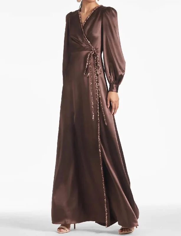 Exclusive Discount Dorthea Gown In Espresso Sophisticated Cut