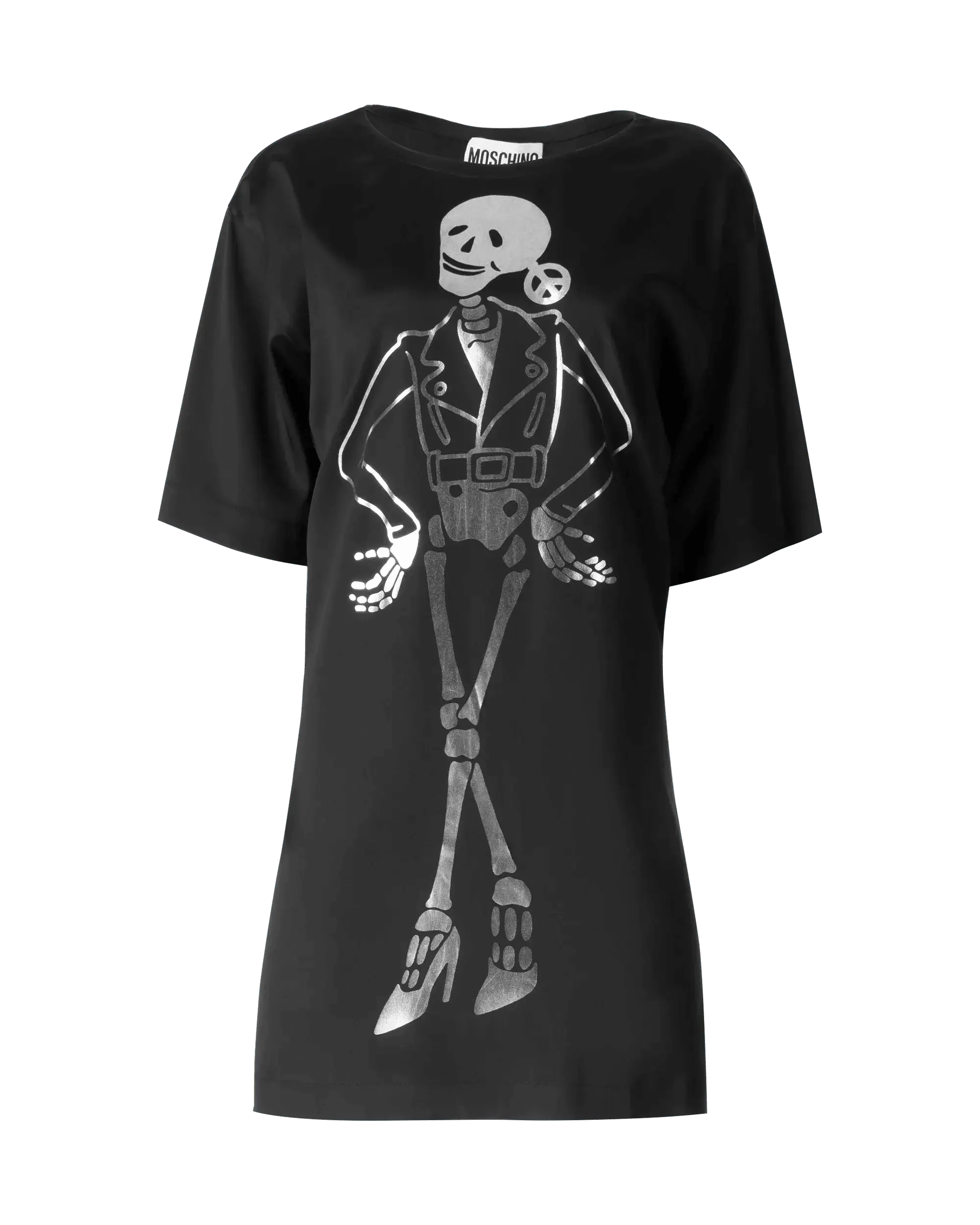 Don't Miss Out Skeleton Print T-Shirt Dress Bohemian Vibe