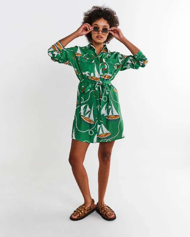 Day-To-Night Styles Hey Sailor Adult Sicilian Shirt Dress Romantic Date - Night Ensemble