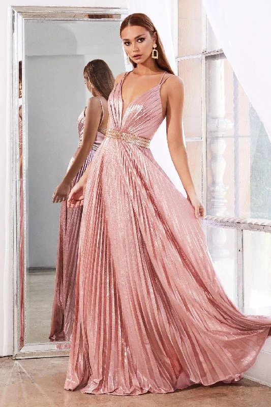 Elegant Fashion Offers Cinderella Divine CW230 Long Metallic Prom Dress Vintage Retro Party Wear