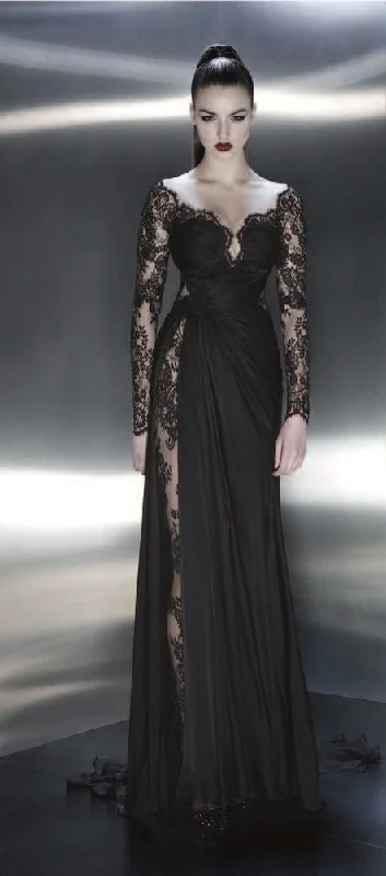 Stylish Statements Charming Lady Dresses, Black Lace Long Sleeve Evening Dresses, Off the Shoulder Prom Dresses  cg6683 Soft Textures