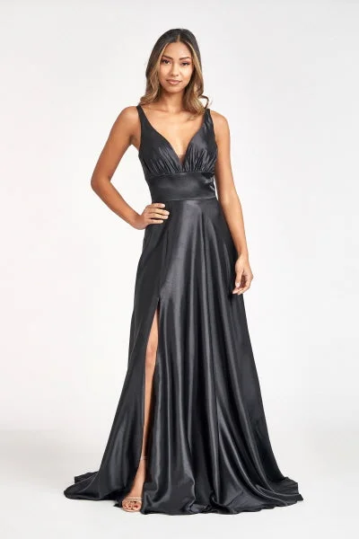 High-End Style Discounts Long Formal Sleeveless Satin Prom Dress Contemporary Chic