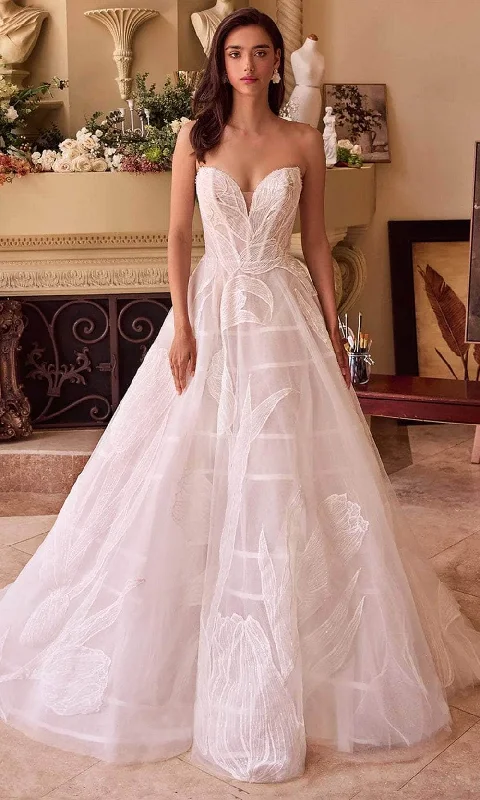 Sleek Style Discounts Andrea and Leo WL043 - Tulip Pattern Bridal Gown Feminine Allure